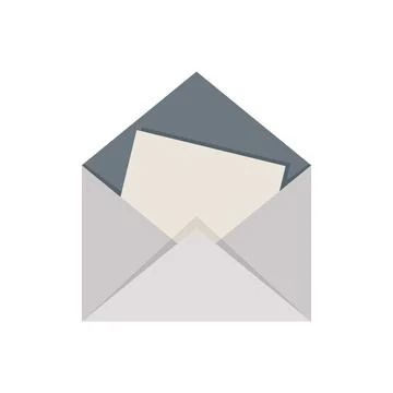 Envelope card icon flat vector. Send message Stock Illustration