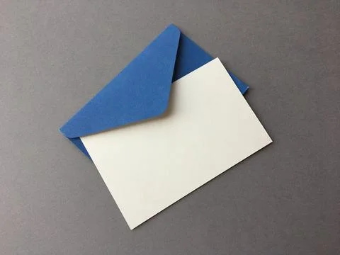Envelope with card Stock Photos