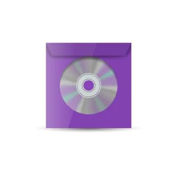 Envelope for CD with window, vector illustration. イラスト素材