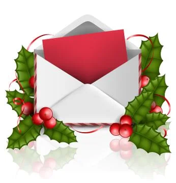 Envelope for Christmas Stock Illustration