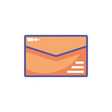 Envelope closed in white background Stock Illustration