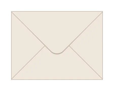 Envelope, color illustration of sealed envelope, isolated on white Stock Illustration