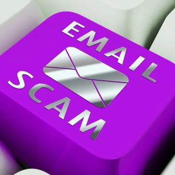 Envelope Computer Key In Blue For Emailing Or Contacting Stock Illustration