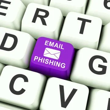 Envelope Computer Key In Blue For Emailing Or Contacting People Stock Illustration