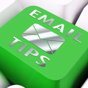 Envelope Computer Key In Blue For Emailing Or Contacting Stock Illustration