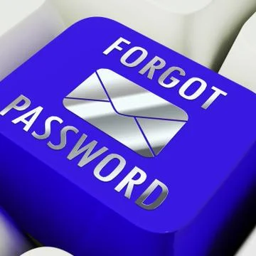 Envelope Computer Key In Blue For Emailing Or Contacting Illustrazione stock