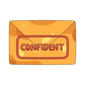 Envelope with confident stamp 스톡 일러스트