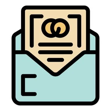 Envelope containing wedding invitation, symbolizing the anticipation and exci Stock Illustration