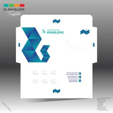 Envelope for corporate and any use Stock Illustration