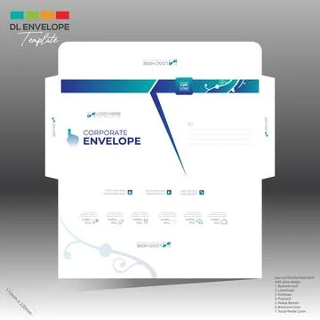 Envelope for corporate and any use Stock Illustration