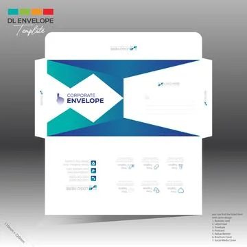Envelope for corporate and any use Stock Illustration