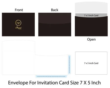 Envelope die cut mock up template Vector Ilustración de archivo