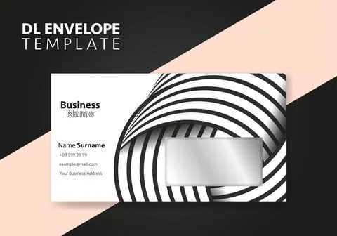 The envelope DL size template. International standard size. Envelope template Stock Illustration