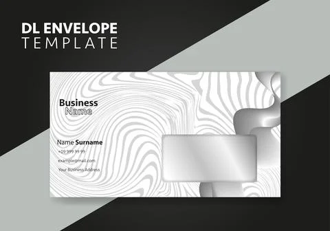 The envelope DL size template. International standard size. Envelope template Stock Illustration