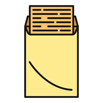 Envelope with document delivering message or correspondence Stock Illustration