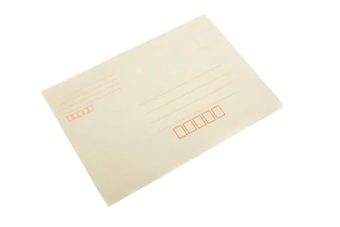 Envelope document on white background Stockfoto's