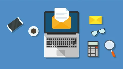 Envelope with documents motion animation concept Stock Footage 231335343