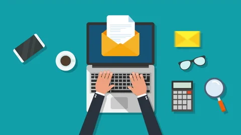 Envelope with documents motion animation concept Stock Footage 231337976