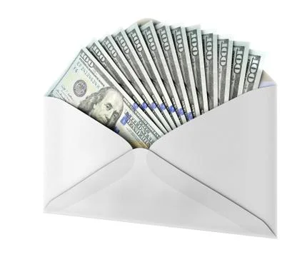 Envelope with dollar Stock Illustration