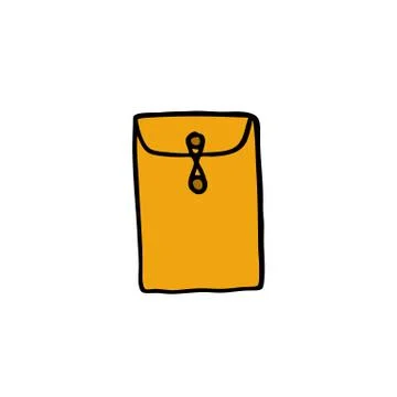 Envelope doodle icon, vector illustration Stock Illustration