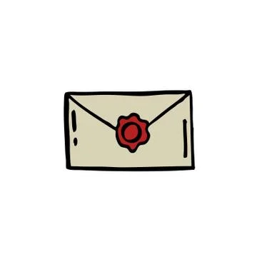 Envelope doodle icon, vector illustration Stock Illustration