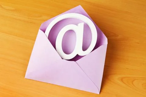 Envelope with e-mail sign Stock Photos