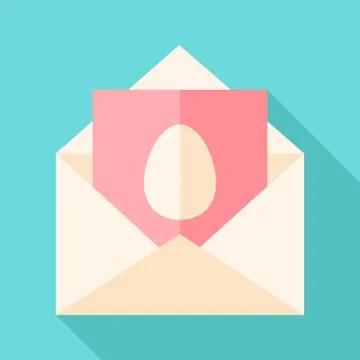 Envelope with egg Illustrazione stock