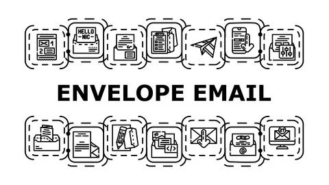 Envelope email banner icon vector illustration Stock Illustration