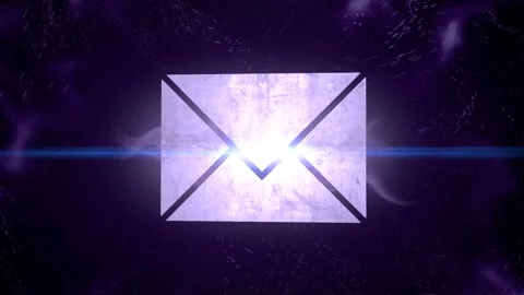 Envelope email - energy burst text video animation Stock Footage 221497628