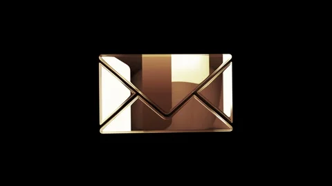 Envelope email metal symbol loop rotating Stock Footage 317411235