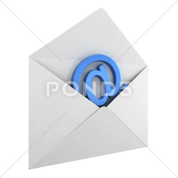 Envelope with email sign Stock Illustration ~ #44504804