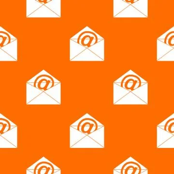 Envelope with email sign pattern seamless 스톡 일러스트