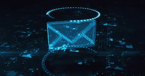 Envelope email symbol cyber concept Stock Footage 317005650