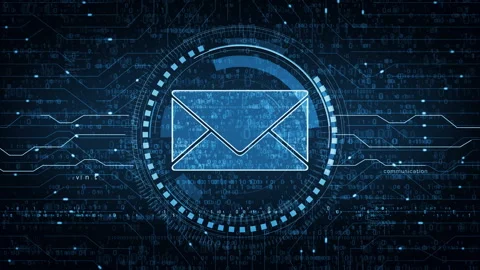 Envelope email symbol loop digital concept Stock Footage 317006102