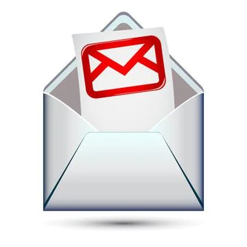 Envelope with envelope icon inside Illustrazione stock