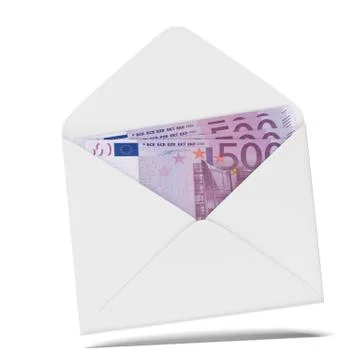 Envelope with euro 库存插图