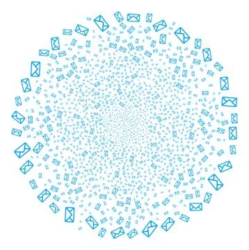 Envelope Fireworks Sphere Illustrazione stock