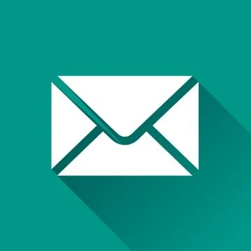 Envelope flat design icon Stock Illustration