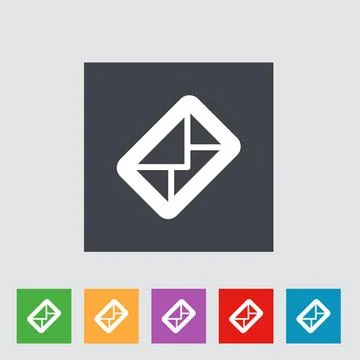 Envelope flat icon. Envelope flat icon. Vector illustration on background ... Stock Photos