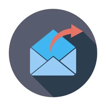 Envelope flat icon. Stock Illustration