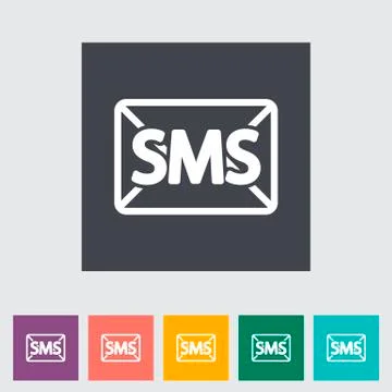 Envelope flat icon. Stock Illustration