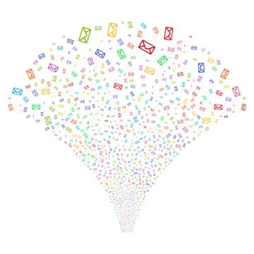 Envelope Fountain Stream Stock Illustration
