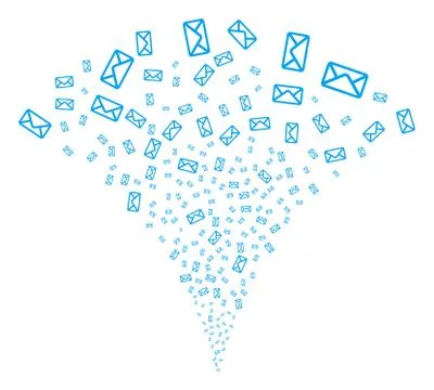 Envelope Fountain Stream Illustrazione stock