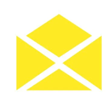 Envelope geometric illustration isolated on background Stock Illustration
