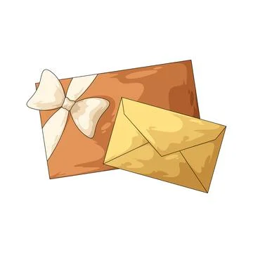 Envelope with gift illustration Stock Illustration
