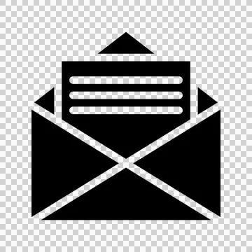 Envelope Glyph Icon. Editable Stroke. Can be used for website UI and mobile Stock Illustration
