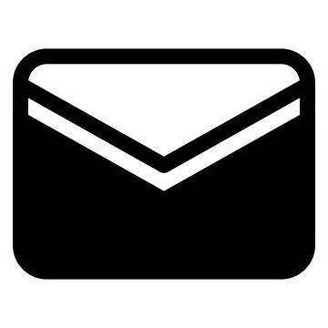Envelope glyph icon vector illustration isolated on white background Stock Illustration