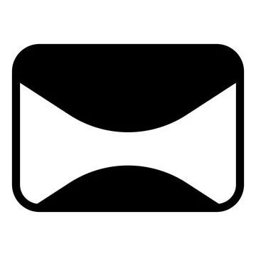 Envelope glyph icon vector illustration isolated on white background Stock Illustration