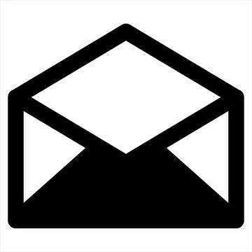 Envelope glyph icon vector illustration isolated on white background Stock Illustration
