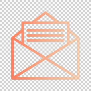 Envelope Gradient Icon. Editable Stroke. Can be used for website UI Stock Illustration